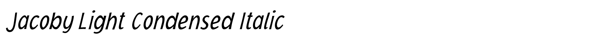 Jacoby Light Condensed Italic image